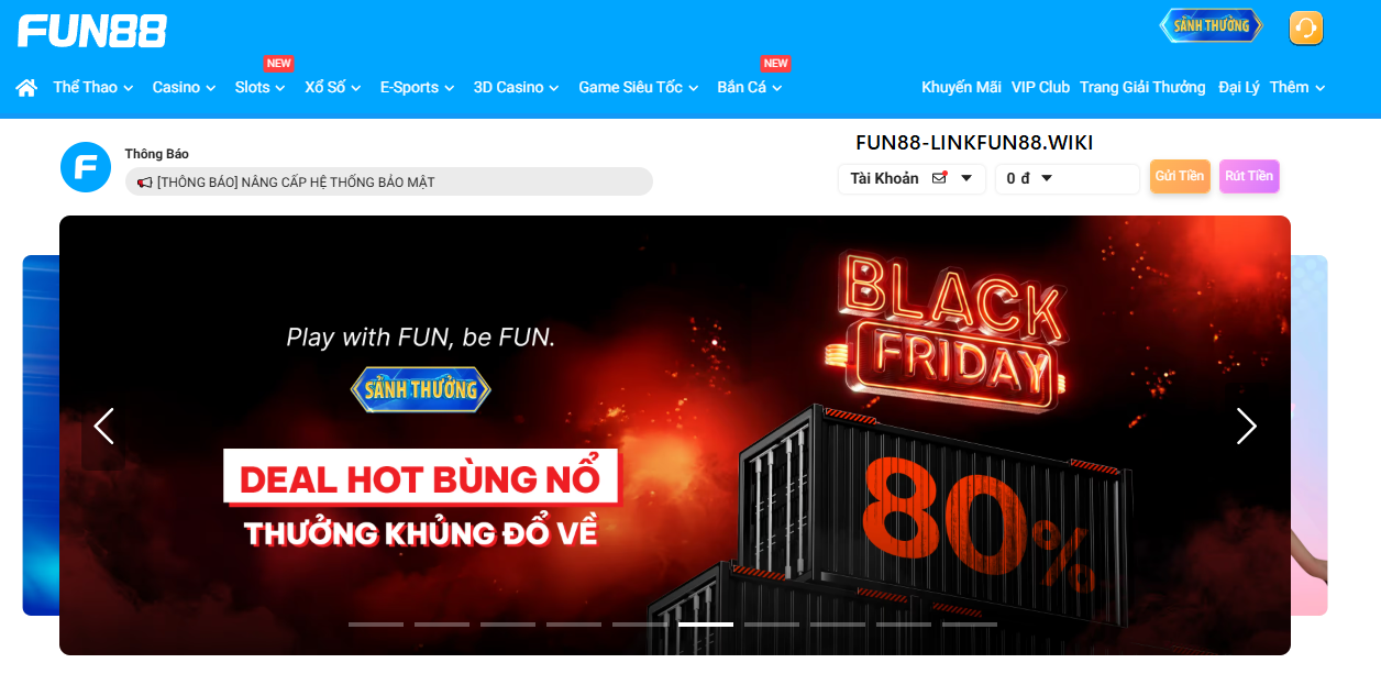 Rút tiền Fun88